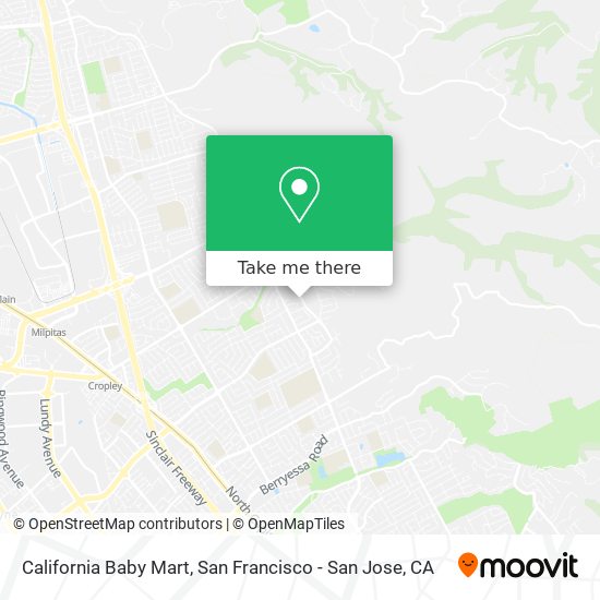 California Baby Mart map