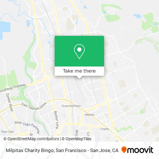 Milpitas Charity Bingo map
