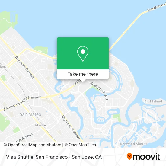 Visa Shuttle map