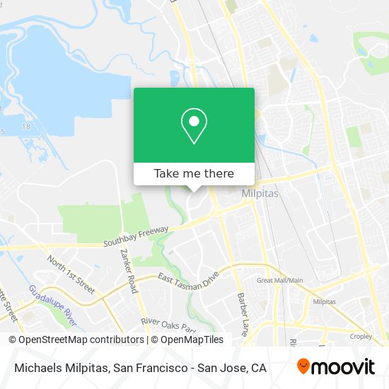 Mapa de Michaels Milpitas