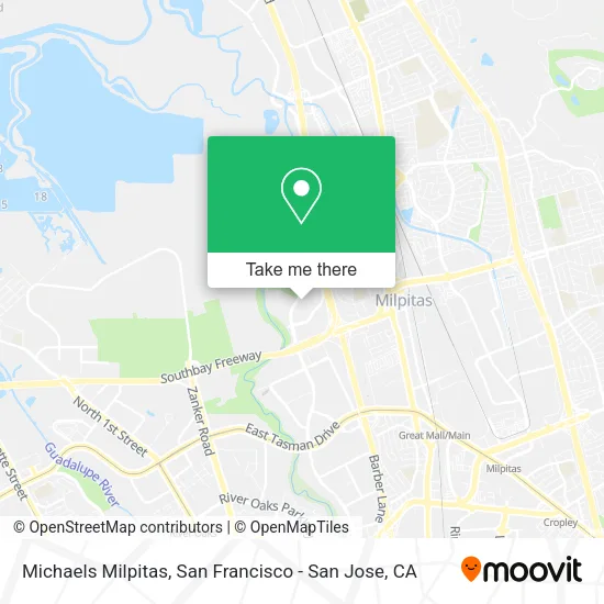 Michaels Milpitas map