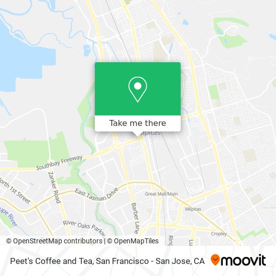 Peet's Coffee and Tea map