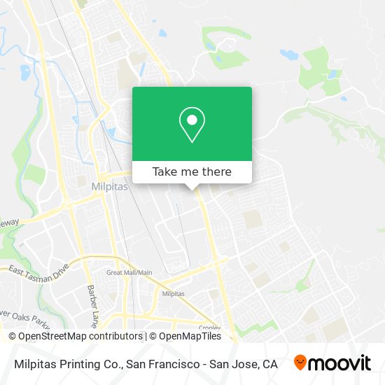 Mapa de Milpitas Printing Co.