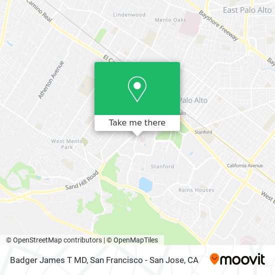 Badger James T MD map