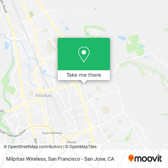 Mapa de Milpitas Wireless