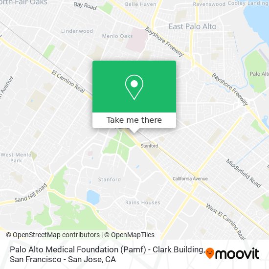 Mapa de Palo Alto Medical Foundation (Pamf) - Clark Building