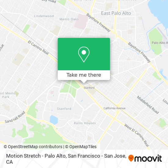 Motion Stretch - Palo Alto map