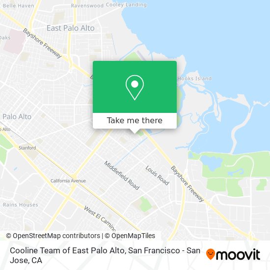 Mapa de Cooline Team of East Palo Alto