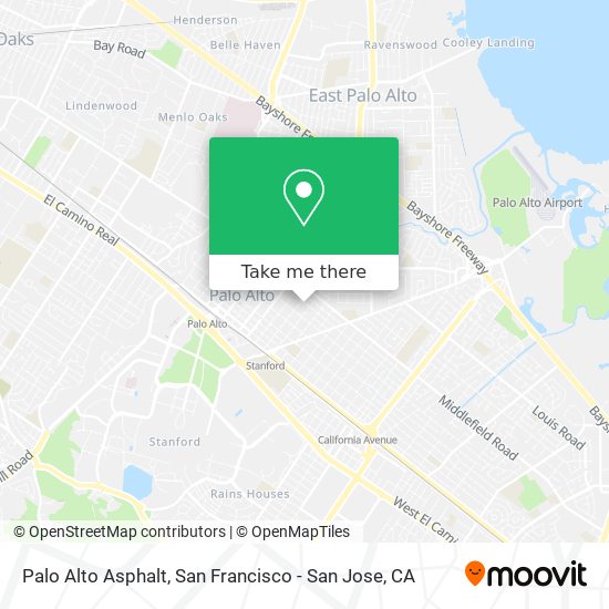 Palo Alto Asphalt map