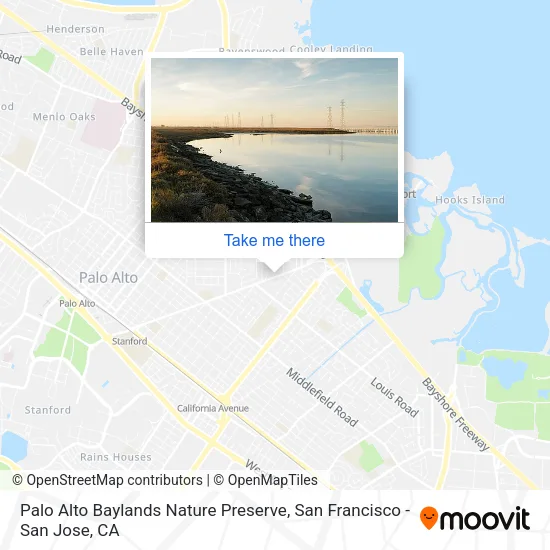 Mapa de Palo Alto Baylands Nature Preserve