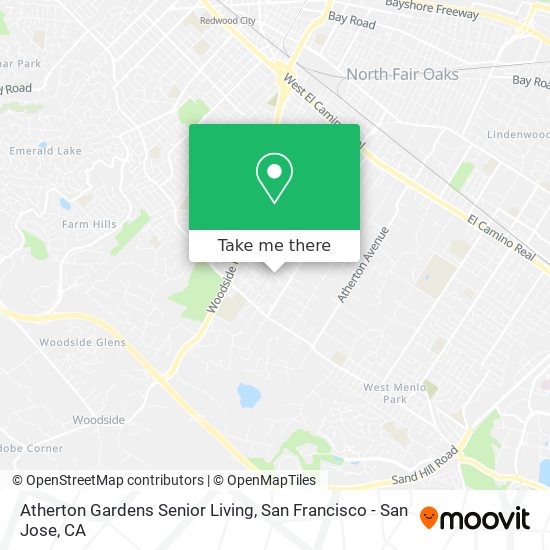 Mapa de Atherton Gardens Senior Living