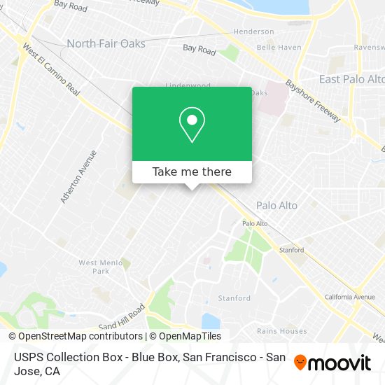 USPS Collection Box - Blue Box map