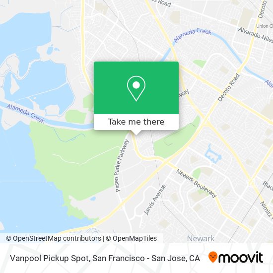 Vanpool Pickup Spot map