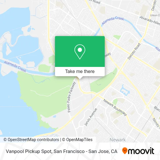 Vanpool Pickup Spot map