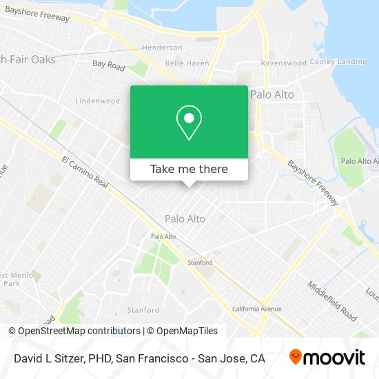 David L Sitzer, PHD map