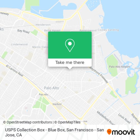 USPS Collection Box - Blue Box map