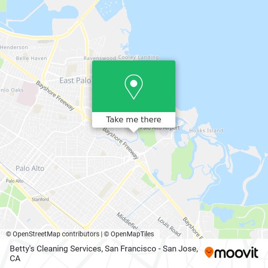 Betty's Cleaning Services map