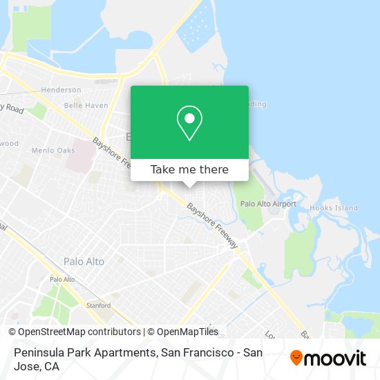 Mapa de Peninsula Park Apartments