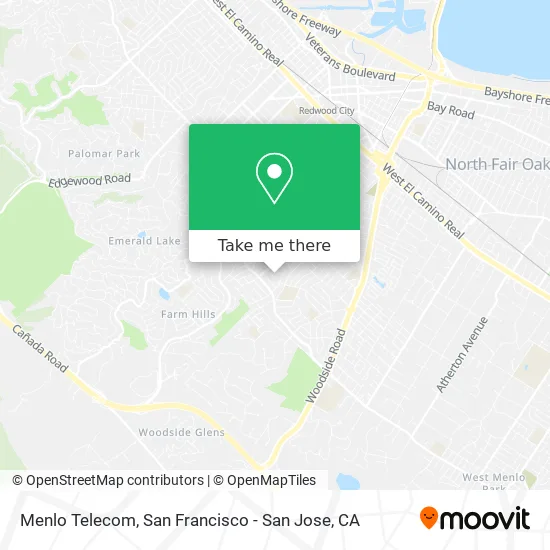Menlo Telecom map