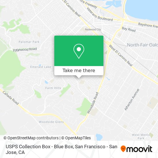 Mapa de USPS Collection Box - Blue Box