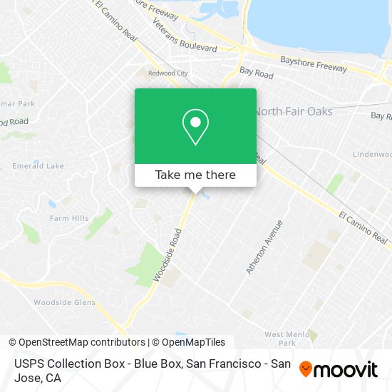 USPS Collection Box - Blue Box map