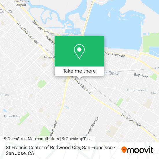Mapa de St Francis Center of Redwood City