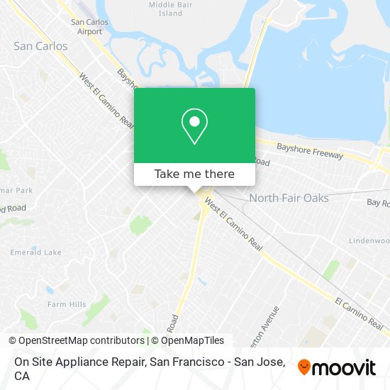 Mapa de On Site Appliance Repair