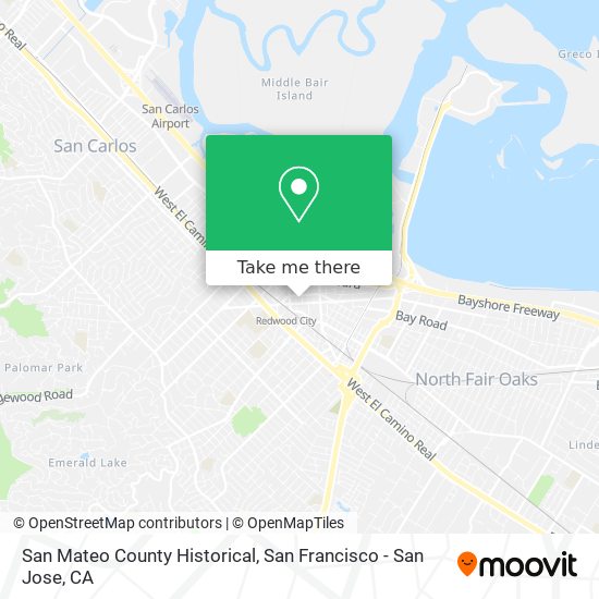 San Mateo County Historical map