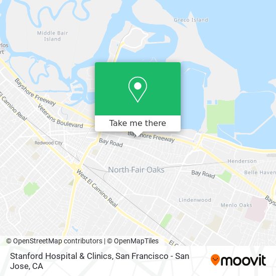 Mapa de Stanford Hospital & Clinics