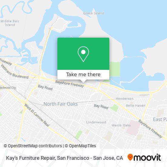 Kay's Furniture Repair map