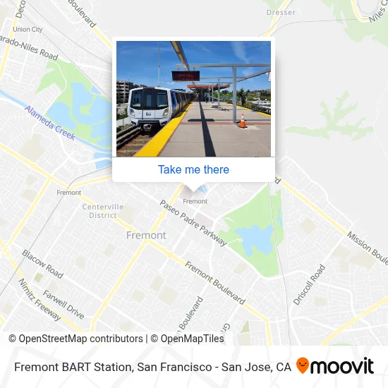 Fremont BART Station map
