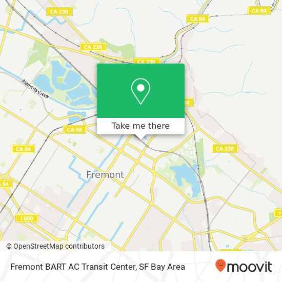 Mapa de Fremont BART AC Transit Center