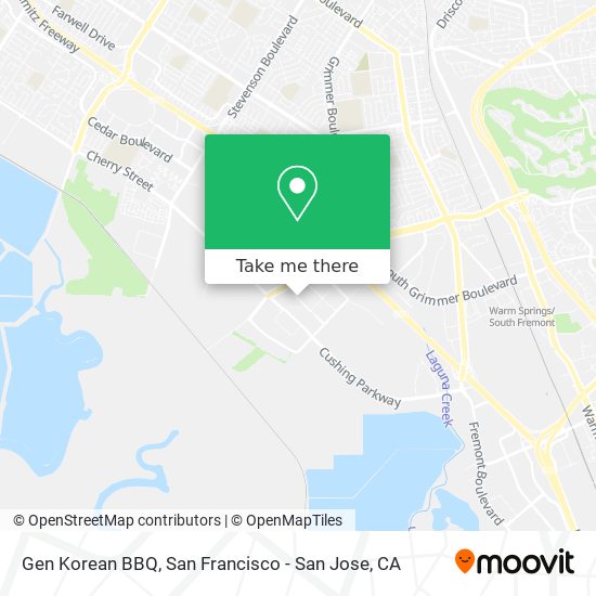 Gen Korean BBQ map