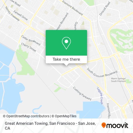 Great American Towing map