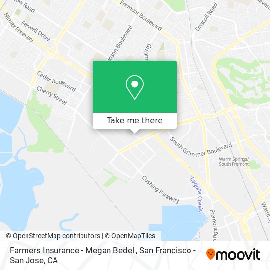 Farmers Insurance - Megan Bedell map