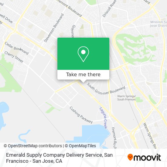 Mapa de Emerald Supply Company Delivery Service