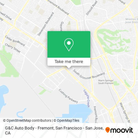 Mapa de G&C Auto Body - Fremont