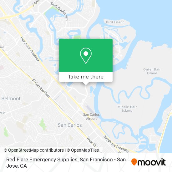 Mapa de Red Flare Emergency Supplies