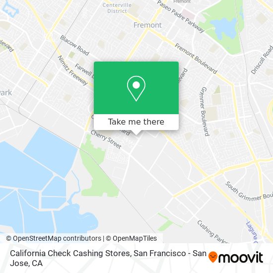 California Check Cashing Stores map