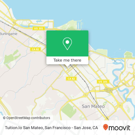 Tuition.Io San Mateo map