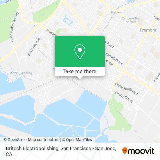 Britech Electropolishing map