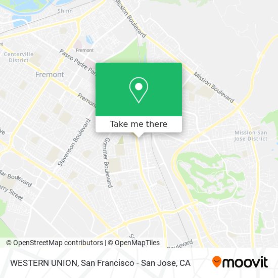 WESTERN UNION map