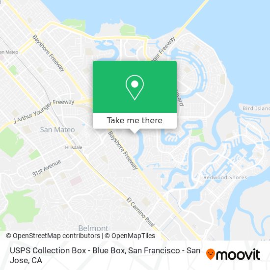 USPS Collection Box - Blue Box map