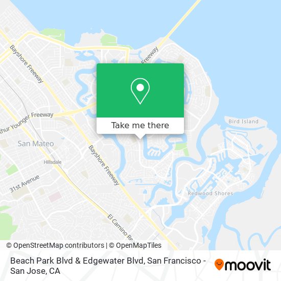 Mapa de Beach Park Blvd & Edgewater Blvd