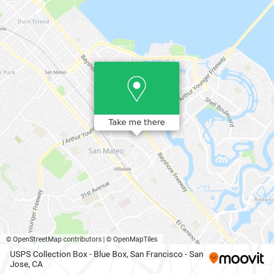 USPS Collection Box - Blue Box map