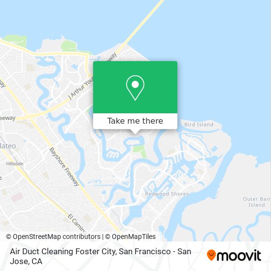 Mapa de Air Duct Cleaning Foster City