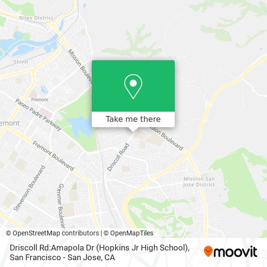 Mapa de Driscoll Rd:Amapola Dr (Hopkins Jr High School)