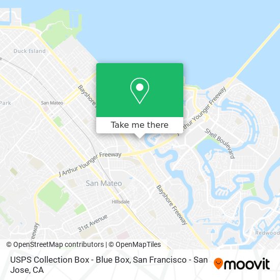 Mapa de USPS Collection Box - Blue Box