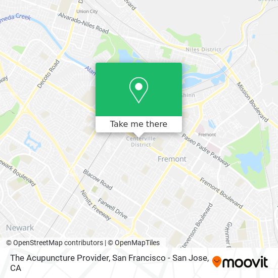 The Acupuncture Provider map