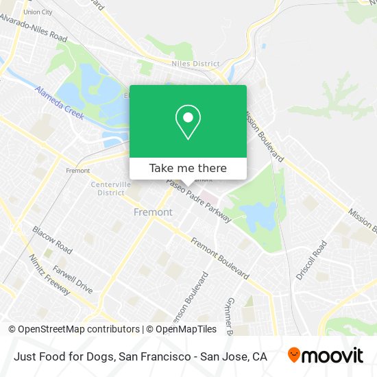 Just Food for Dogs map